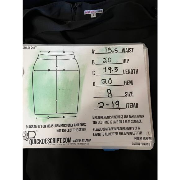 georgiou women black pencil dress mini skirt sz 8 - Picture 6 of 6